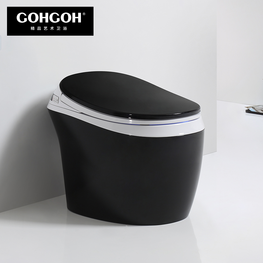 GOHGOH 家用衛(wèi)生間智能陶瓷坐便器 即熱式感應(yīng)馬桶 一體式座便節(jié)水防臭馬桶ZC81黑色 GOHGOH 家用衛(wèi)生間智能陶瓷坐便器 即熱式感應(yīng)馬桶 一體式座便節(jié)水防臭馬桶ZC81黑色